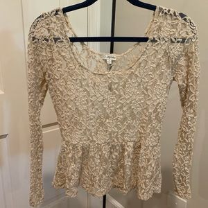 Cream lace top